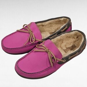 CROCS Wrap Colorlite Lined Loafer Wild Orchid Pink and Gray Size 6